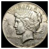1934-S Silver Peace Dollar CLOSELY UNCIRCULATED