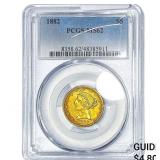 1882 $5 Gold Half Eagle PCGS MS62