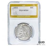 1832 Capped Bust Half Dollar PGA MS64