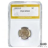 1915-D Buffalo Nickel PGA MS64