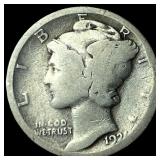 1921 Silver Mercury Dime LIGHTLY CIRCULATED