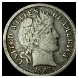1905-O Silver Barber Dime LIGHTLY CIRCULATED