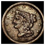1850 Braided Hair Half Cent CLOSELY UNCIRCULATED
