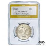 1954-S Booker T Half Dollar PGA MS66