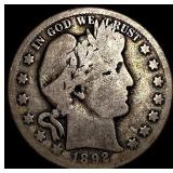 1892 Barber Half Dollar NICELY CIRCULATED