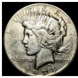 1934 Peace Silver Dollar LIGHTLY CIRCULATED