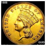 1888 $3 Gold Piece CHOICE BU+