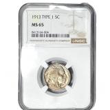 1913 Buffalo Nickel NGC MS65 Type 1