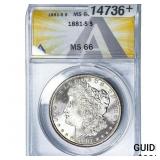 1881-S Morgan Silver Dollar ANACS MS66
