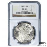 1885-S Morgan Silver Dollar NGC MS63