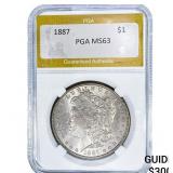 1887 Morgan Silver Dollar PGA MS63