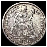 1876-CC Silver Seated Liberty Dime UNCIRCULATED