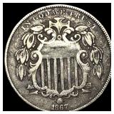 1867 Shield Nickel CLOSELY UNCIRCULATED