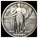 1917 Type 1 Standing Liberty Quarter CLOSELY UNCIR
