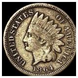1864 Bronze Indian Head Cent NEARLY UNCIRCULATED