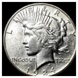 1924 Silver Peace Dollar CHOICE BU