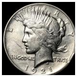 1921 Silver Peace Dollar CHOICE AU