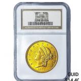 1851 $20 Gold Double Eagle NGC AU58