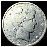 1909 Barber Half Dollar LIGHTLY CIRCULATED