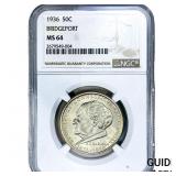 1936 Bridgeport Half Dollar NGC MS64