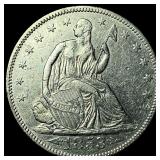 1853 Arrows/Rays Seated Liberty Half Dollar  HIGH