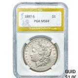1897-S Morgan Silver Dollar PGA MS64