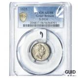 1835 Great Britain George IV Silver 6 Pence PCGS A