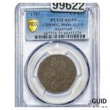 1787 Connecticut 1/2 Penny CONNFC, Miller 43.1-Y