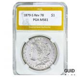 1879-S Rev 78 Morgan Silver Dollar PGA MS61
