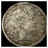 1900-S Silver Barber Half Dollar LIGHTLY  CIRCULA