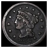 1852 Braided Hair Large Cent NEARLY  UNCIRCULATED