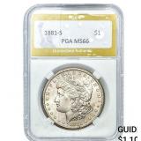 1881-S Morgan Silver Dollar PGA MS66