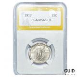 1917 Washington Silver Quarter PGA MS65FH
