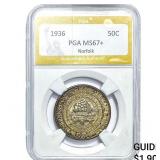 1936 Norfolk Half Dollar PGA MS67+