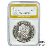 1879-S Morgan Silver Dollar PGA MS67PL