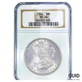 1886 Morgan Silver Dollar NGC MS66