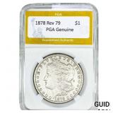 1878 Rev 79 Morgan Silver Dollar PGA Genuine