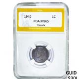 1940 1C Canada PGA MS65