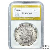 1890 Morgan Silver Dollar PGA MS64