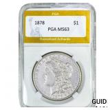 1878 Morgan Silver Dollar PGA MS63