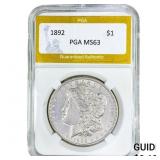 1892 Morgan Silver Dollar PGA MS63
