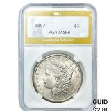 1897 Morgan Silver Dollar PGA MS66
