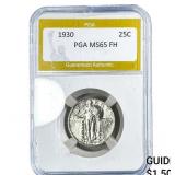 1930 Standing Liberty Quarter PGA MS65 FH