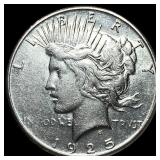 1925-S Silver Peace Dollar CHOICE AU
