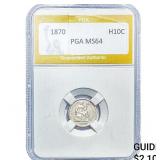 1870 Seated Liberty Half Dime PGA MS64