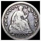 1853 Arrows Seated Liberty Half Dime NEARLY  UNCI