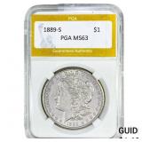 1889-S Morgan Silver Dollar PGA MS63