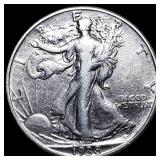 1938-D Silver Half Dollar Walking Liberty  CLOSEL