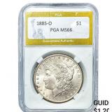 1885-O Morgan Silver Dollar PGA MS66
