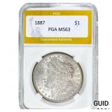 1887 Morgan Silver Dollar PGA MS63